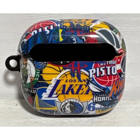 NBA Team Logo AirPods Pro Case Cover With Cleaning Tool & Key Ring NEW - Picture 4 of 8